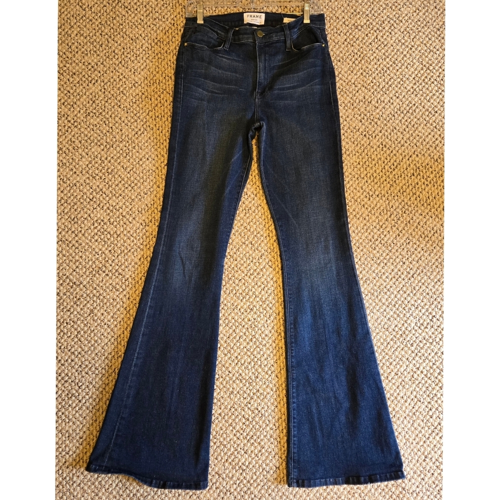 Frame Denim Blue Flare Le High Jeans